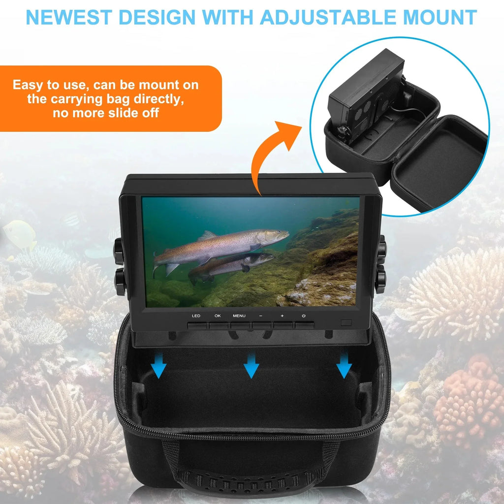 7 inch Ice Fishing Camera Underwater with Bracket Ice Fishing Fish Finder for Lake Boat Kayak Ice Fishing