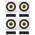 Acoustic Audio -S10 Flush Mount Subwoofers with 10" Speaker and Amps 4 Pack