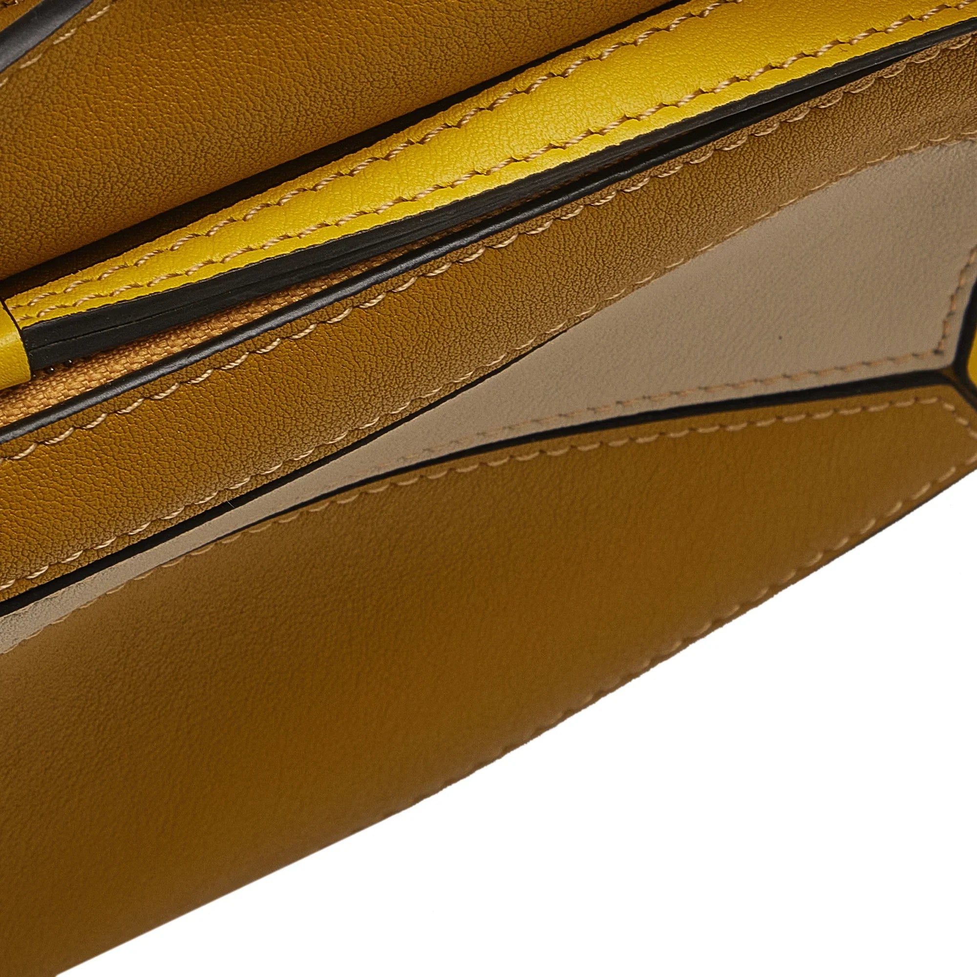 Pre-Owned Authenticated  Mini Puzzle Satchel Calf Leather Yellow Unisex (Good)