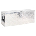 Anself Aluminum Tool Box Truck Toolbox Lockable Underbody Organizer Storage Case Trailer Box Silver for Vehicle, Garage, Camping Trip 23.6 x 9.3 x 9.1 Inches (L x W x H)