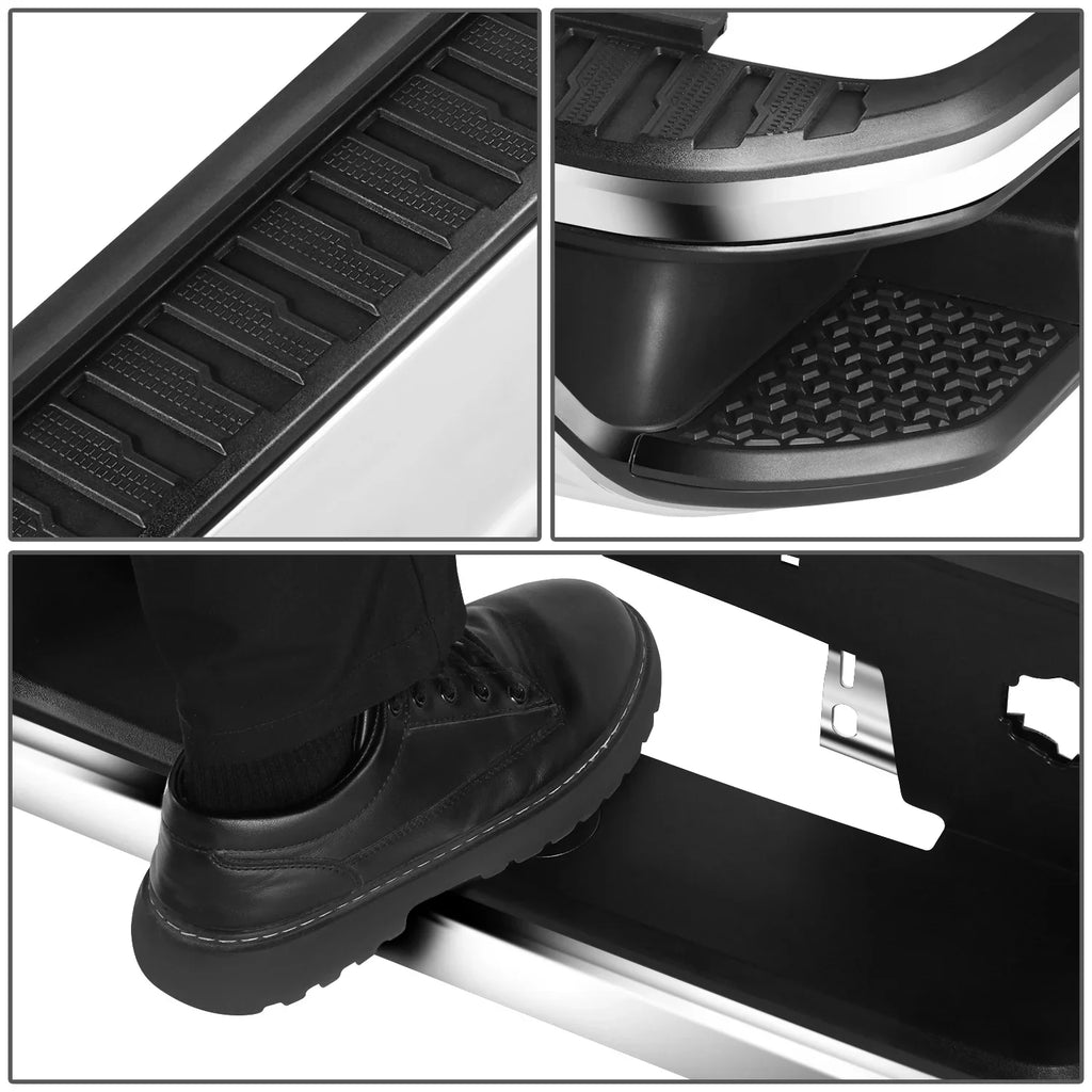 Motoring -10068 For 2019-2023 Silverado Sierra Chrome Rear Step Bumper With Parking Sensor Holes