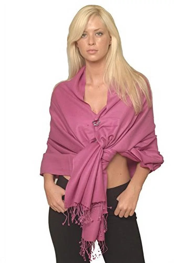 Shawl/Shawls/Scarf/Scarves/Wrap/Stole/Muffler/Cape/Ruana/Blanket/Throw/Pashmina Shawl/Cashmere Scarf/Wool/Silk (Raspberry Regular Shawl)
