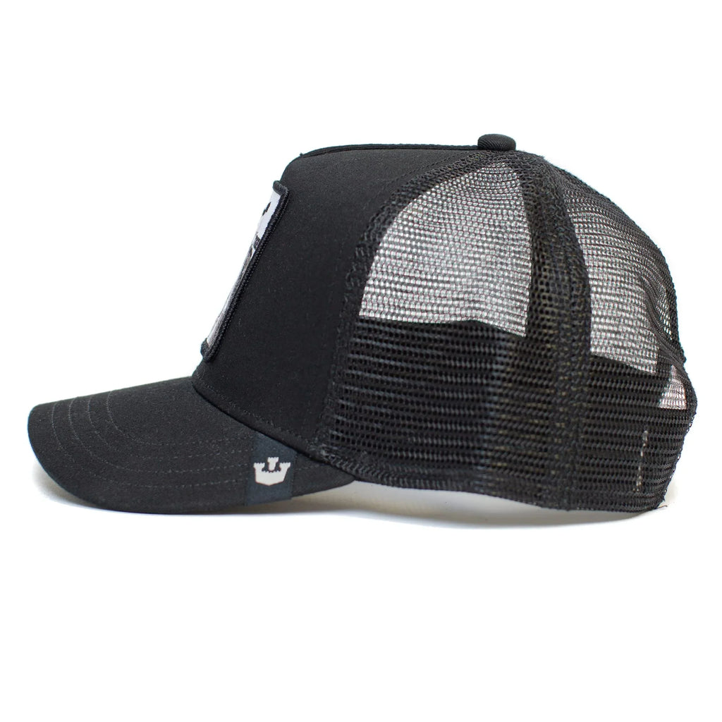 Goorin Bros. The Farm Unisex Original Adjustable Snapback Trucker Hat, Black (White Tiger), One Size