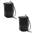 Outdoor 50-Gallon  Free Home Rain Water Barrel, Black (2 Pack)