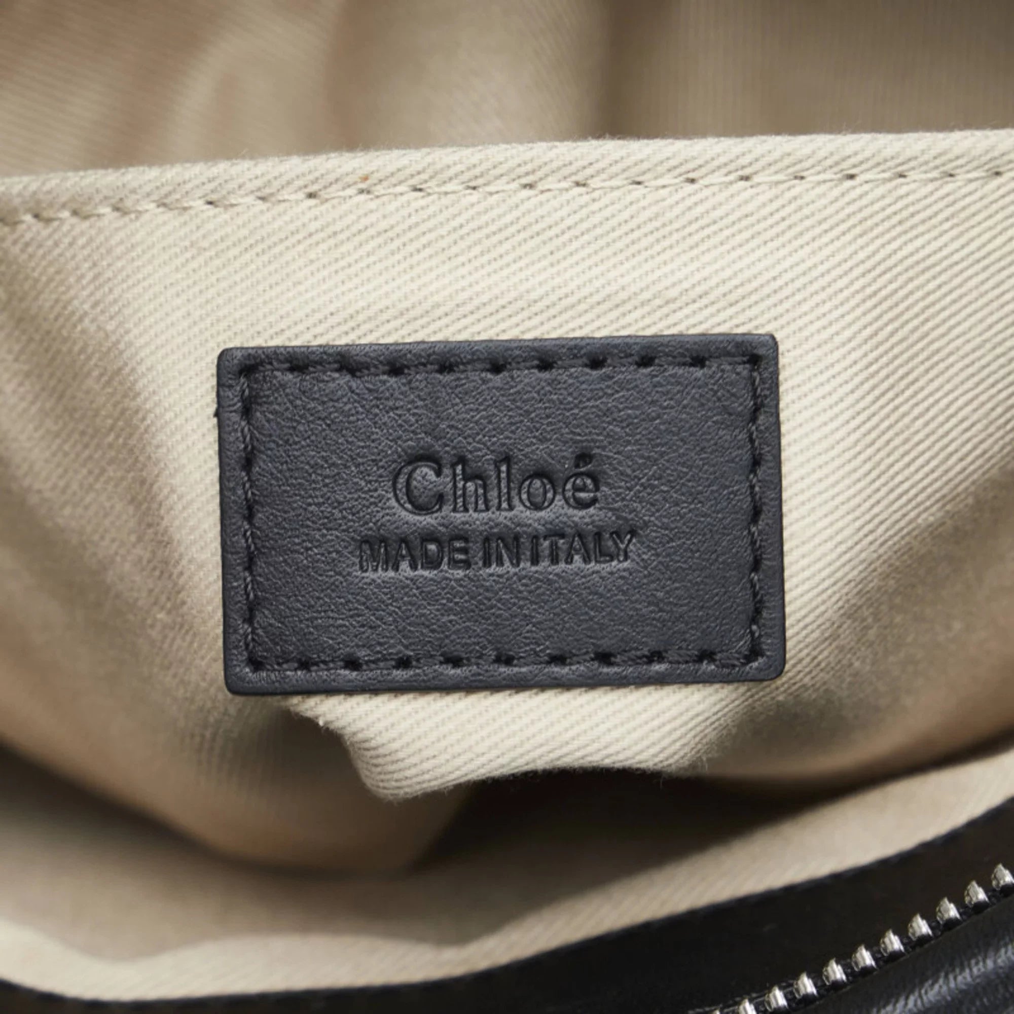Pre-Owned Chloé Chloe Roy Handbag Shoulder Bag Black Leather Ladies (Good)