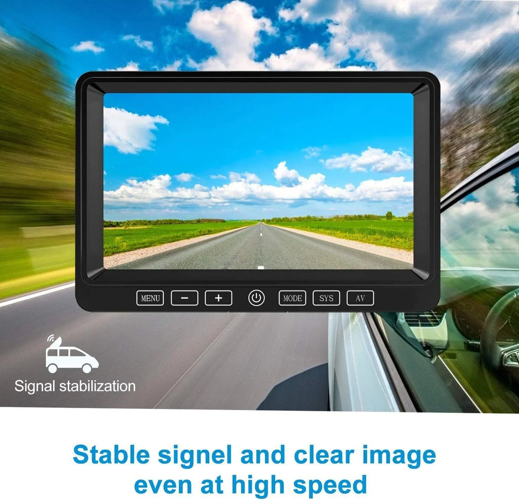 Xroose Wireless Backup Camera Car Rear View Parking System  1080P 7" Monitor 3.0 Night Vision for  Camper Motohome Tralier Truck Van FW04