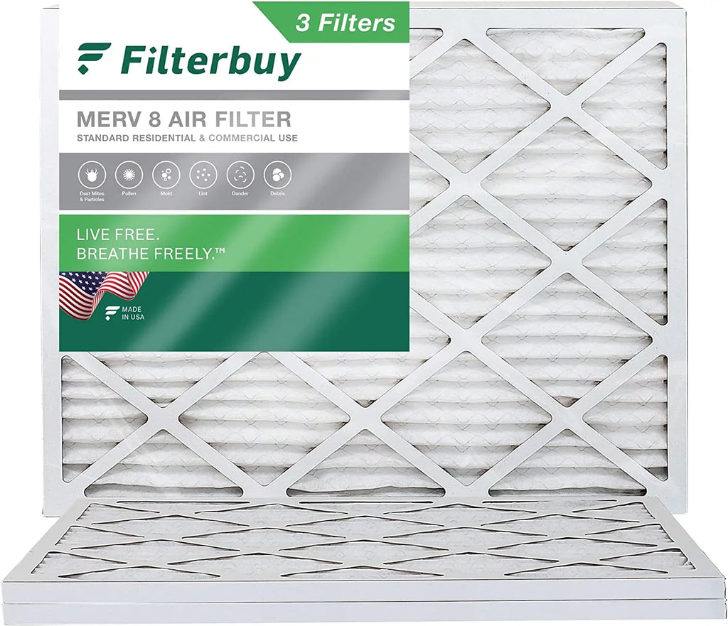Filterbuy 16x21.5x1  8 Pleated   Furnace Air Filters (3-Pack)