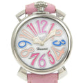 Pre-Owned Gaga Milano Manuale Watch 5020 Stainless Steel Quartz Analog Display White Dial Men's I220823012 (Good)