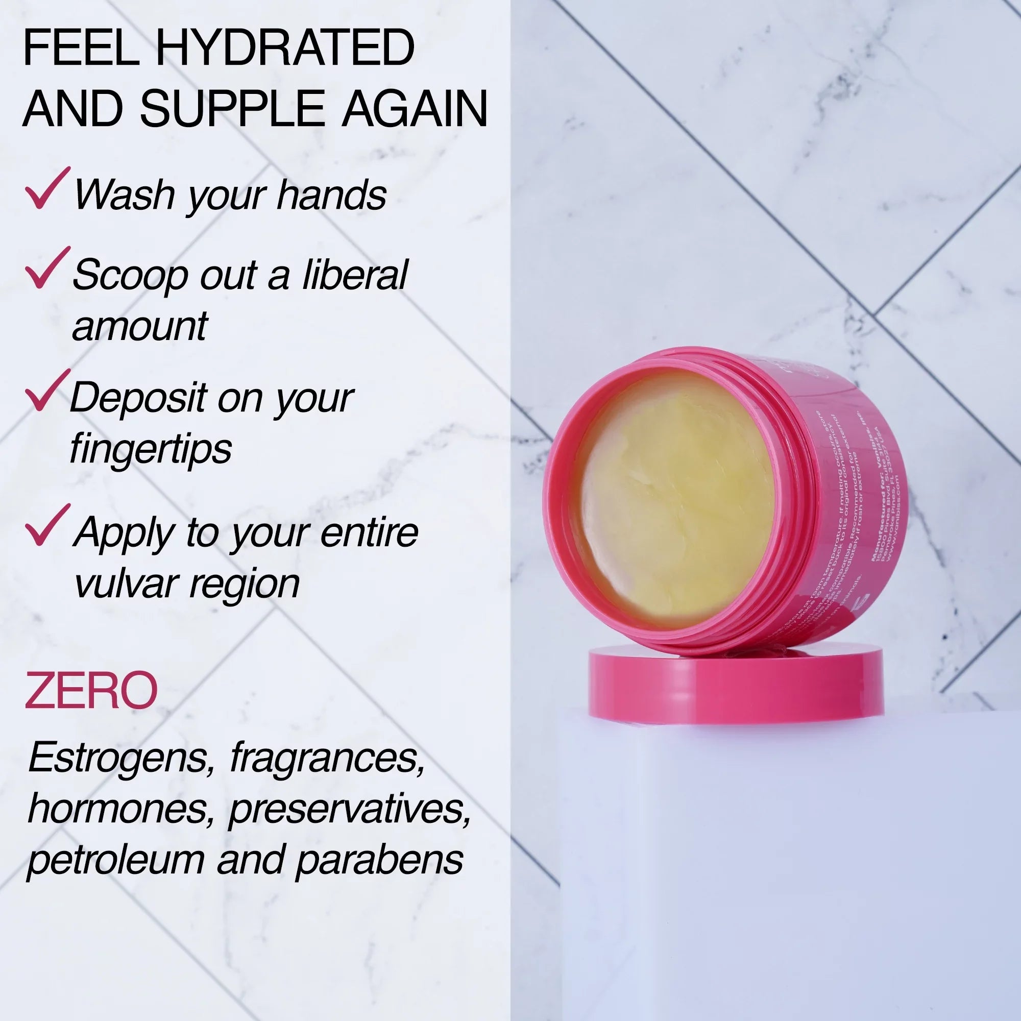 Vanibiss Natural Vulva Balm - Vulvar Vaginal Moisturizer - Estrogen Free (2oz)