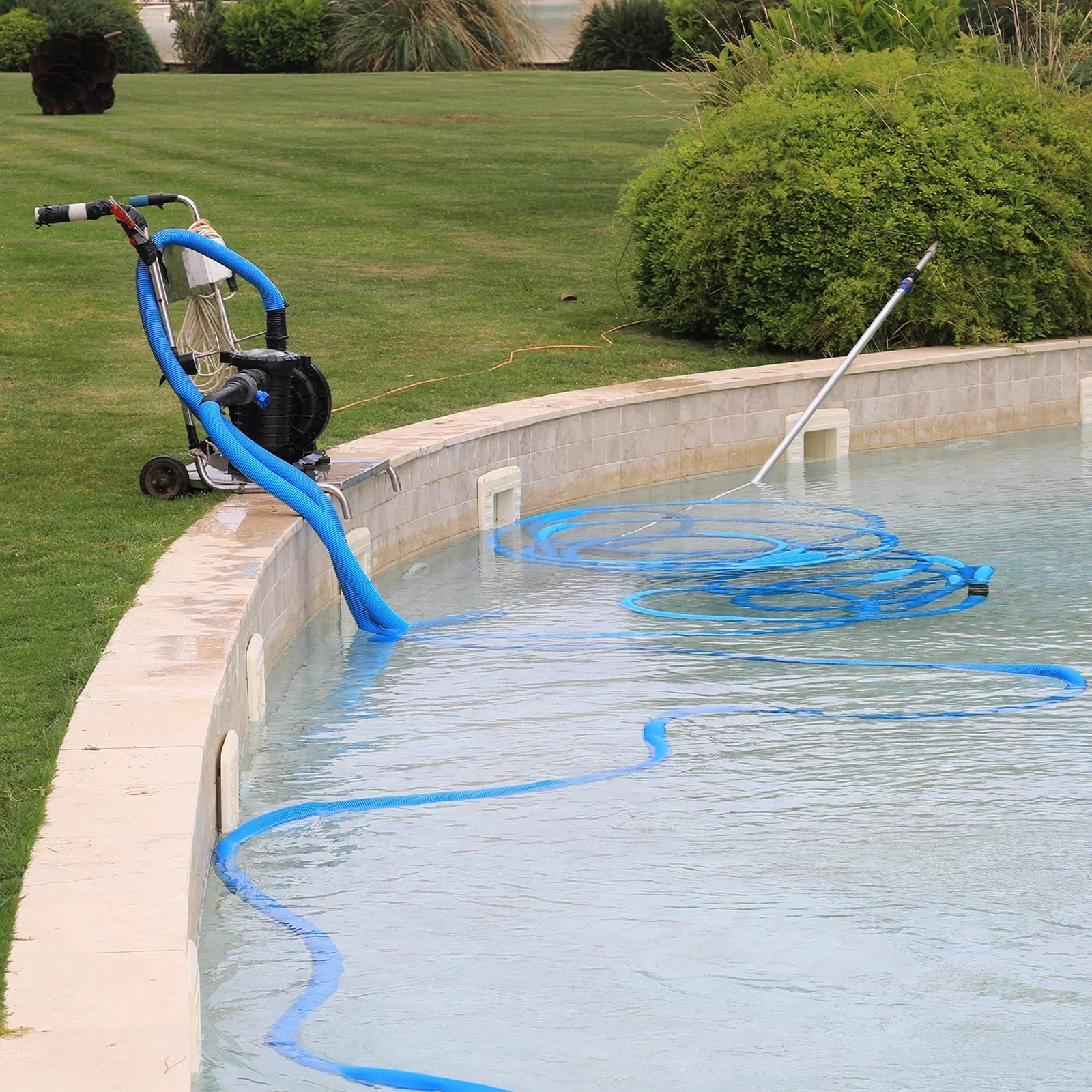 Lightweight Backwash Hose Lay Flat Reinforced Discharge  Hose 40mm  33ft for Swimming Pool