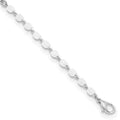 1928 Silver-tone 22 in. White Acrylic Beaded Face Mask Holder