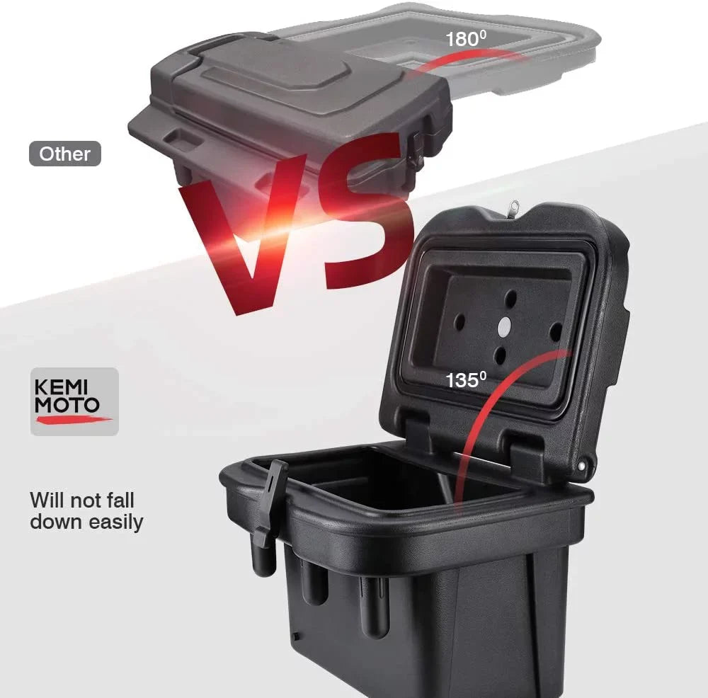 Bed Box Storage Box with Combination Lock Waterproof for Polaris Ranger 500 570 900 1000 General 1000 2016-2022 Black