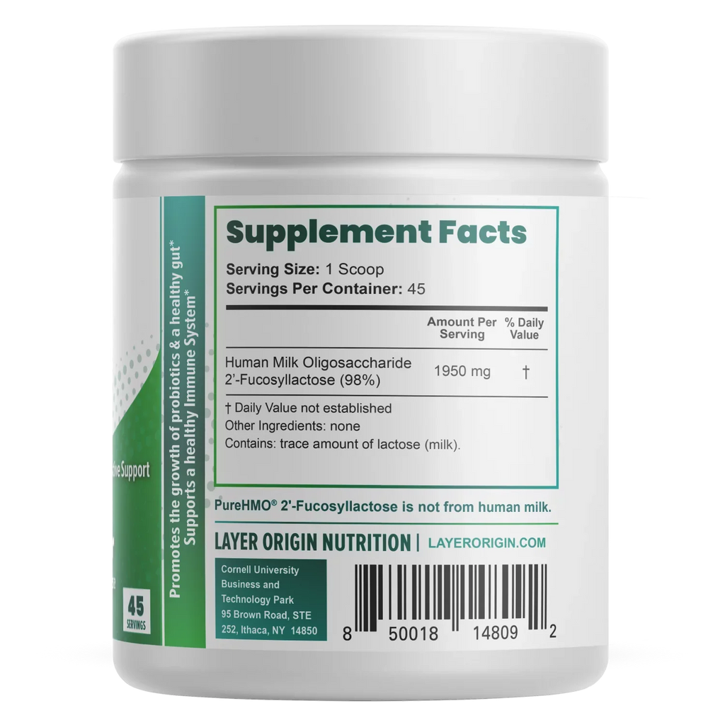 PureHMO Human Milk Oligosaccharide Powder - Bioidentical 2'-Fucosyllactose - 1950 mg - 45 Servings