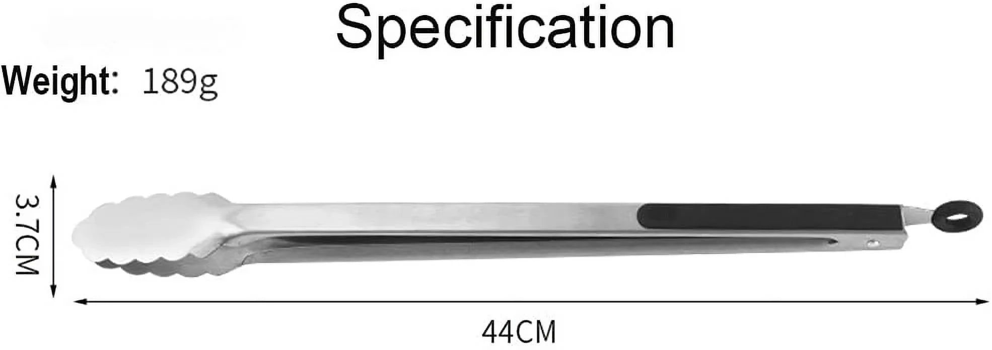 Tongs for Grilling, 17" Long Kitchen Cooking Stainless Steel Heavy Duty Locking Grill Tongs with Soft Grip Silicone Handle