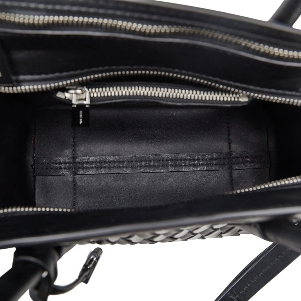 Pre-Owned Michael Kors Mercer Studio Woven Handbag Shoulder Bag Black Leather Patent Women's (Good)