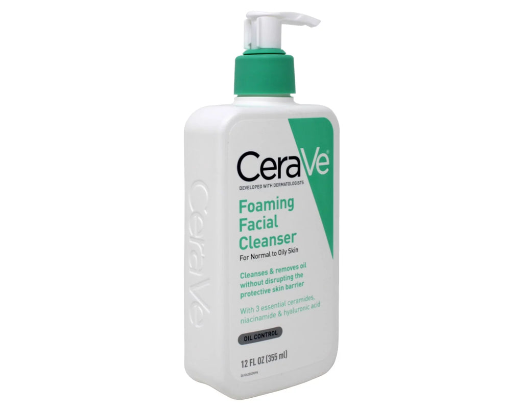 CeraVe Foaming Face Cleanser. Fragrance-Free Face Wash with Hyaluronic Acid