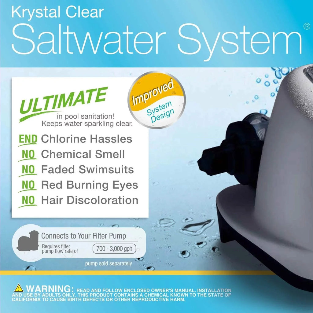 Intex 2100  Pool Sand Filter Pump w/Krystal Clear Saltwater System