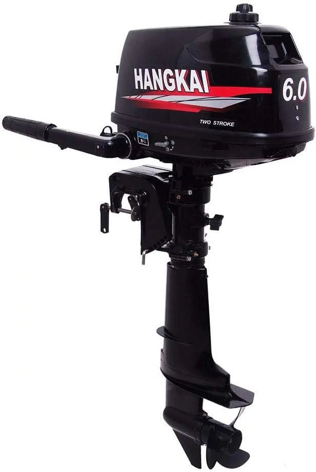 6  2-Stroke Outboard Motor Tiller Shaft Inflatable Fishing Boat Marine Engine Water Cooling  System