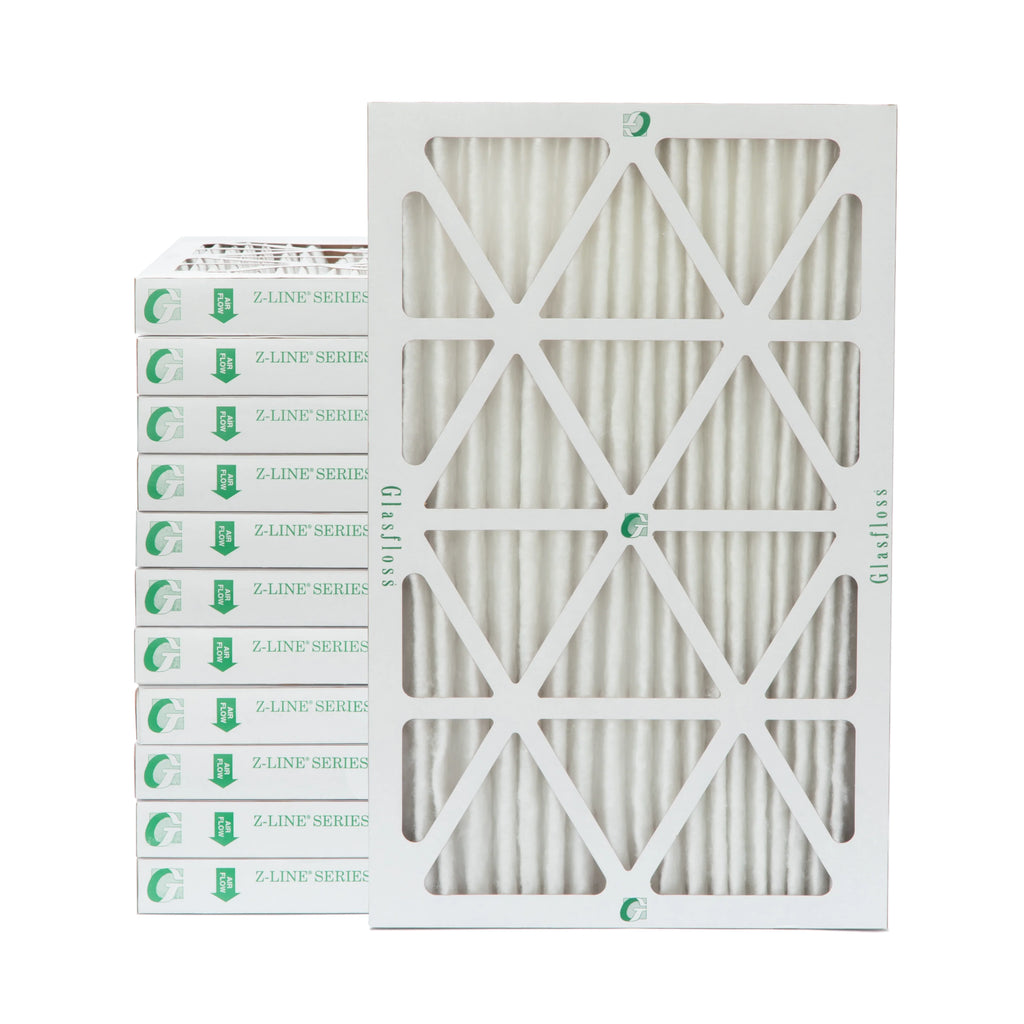 12 Pack of 18x24x2  13 Pleated 2" Inch Air Filters by Glasfloss. Actual Size: 17-1/2 x 23-1/2 x 1-3/4