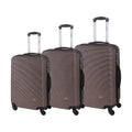 InUSA Royal 3-Piece Plastic Luggage Set Brown (-)