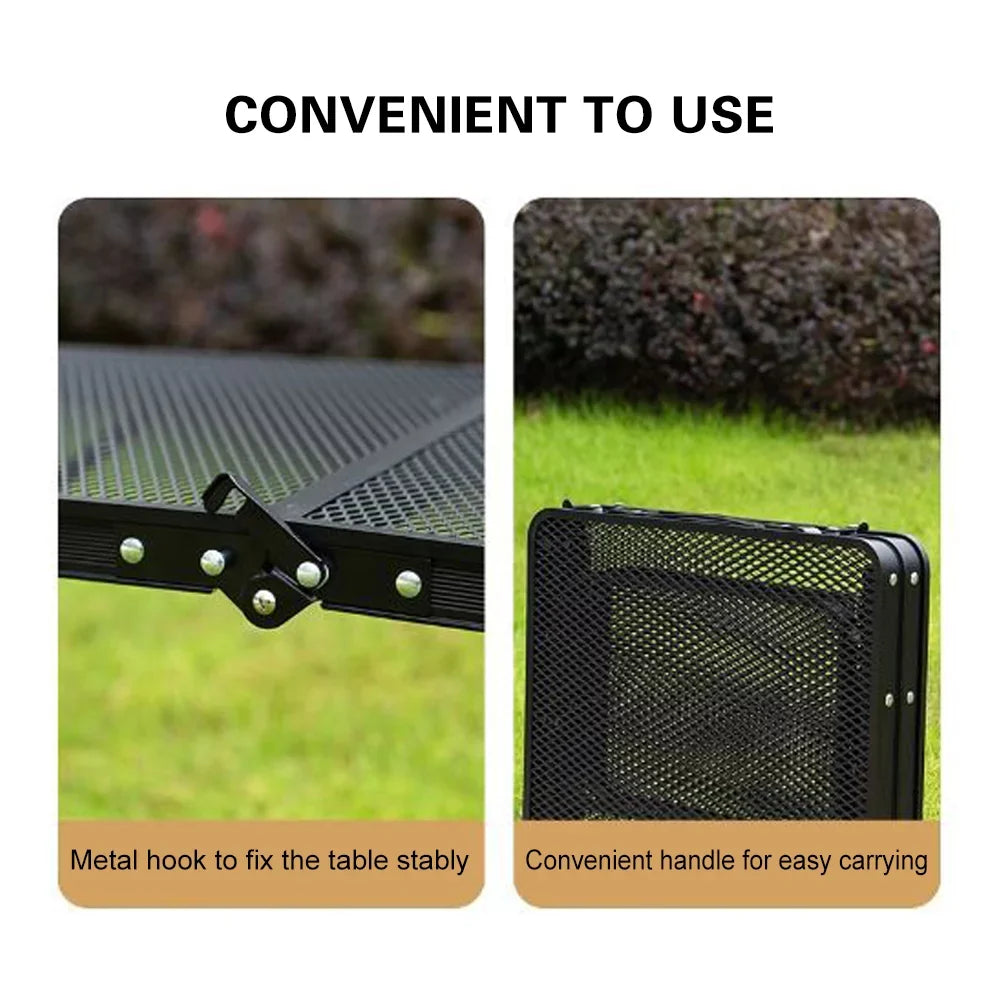 Anself Folding Camping Table, Portable Picnic Cooking Station, Food Prep Table, Dining Gear