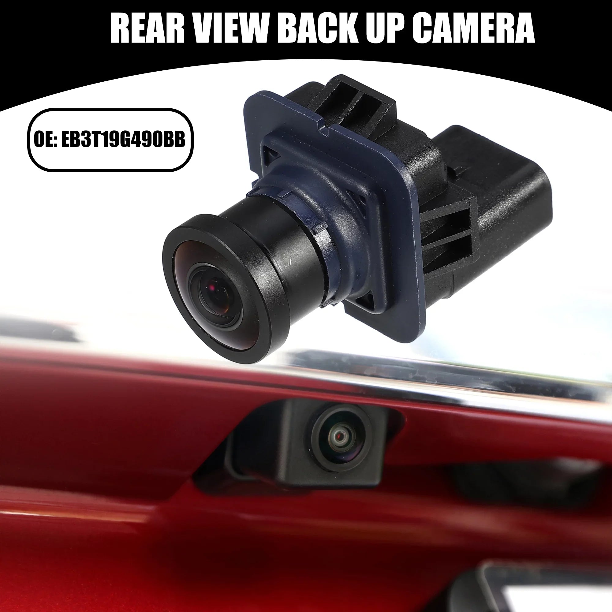 Car Rear View Back Up Camera No.EB3T19G490BB for Ford F-150 2011-2014 Plastic Black