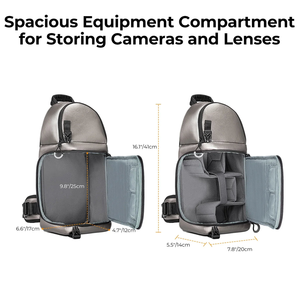 K&F  Single Shoulder Bag,F Camera Camera K F Camera Case Waterproof With Dslr/slr/mirrorless Camera Case With Removable Dividers Waterproof With Removable Camera Camera Dslr/slr/mirrorless