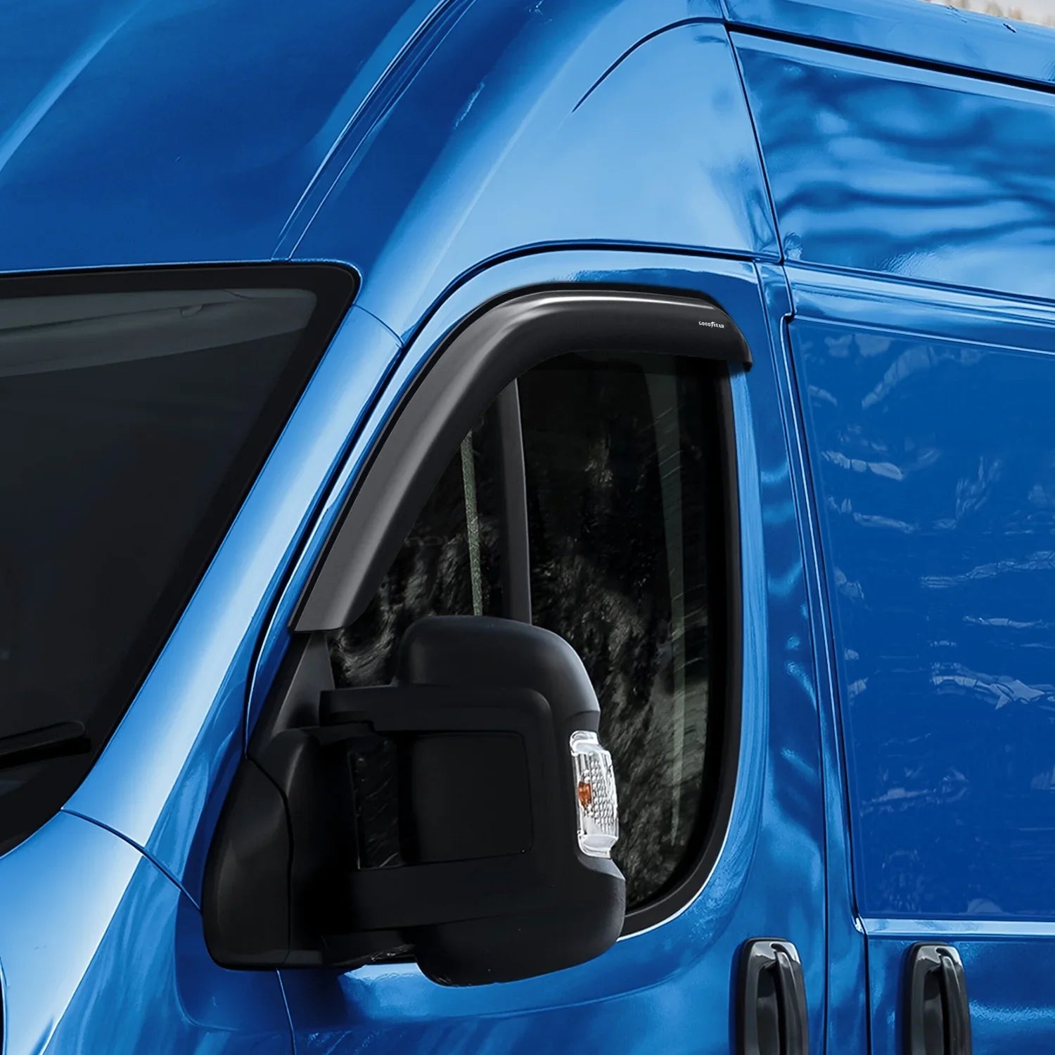 Goodyear Shatterproof Window Deflectors for Ram ProMaster 2014-2024, Tape-on Rain Guards, Window Visors, Vent Deflector, Vent Visor, Car Accessories, 2 pcs - GY008711