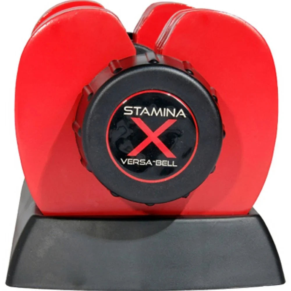 Open Box Stamina X Versa-Bell Adjustable Dumbbell 10-50 lbs with Smart Workout App - 9 in 1 Adjustable Weight Set - Strength Training Equipment for Home Gym Weightlifting