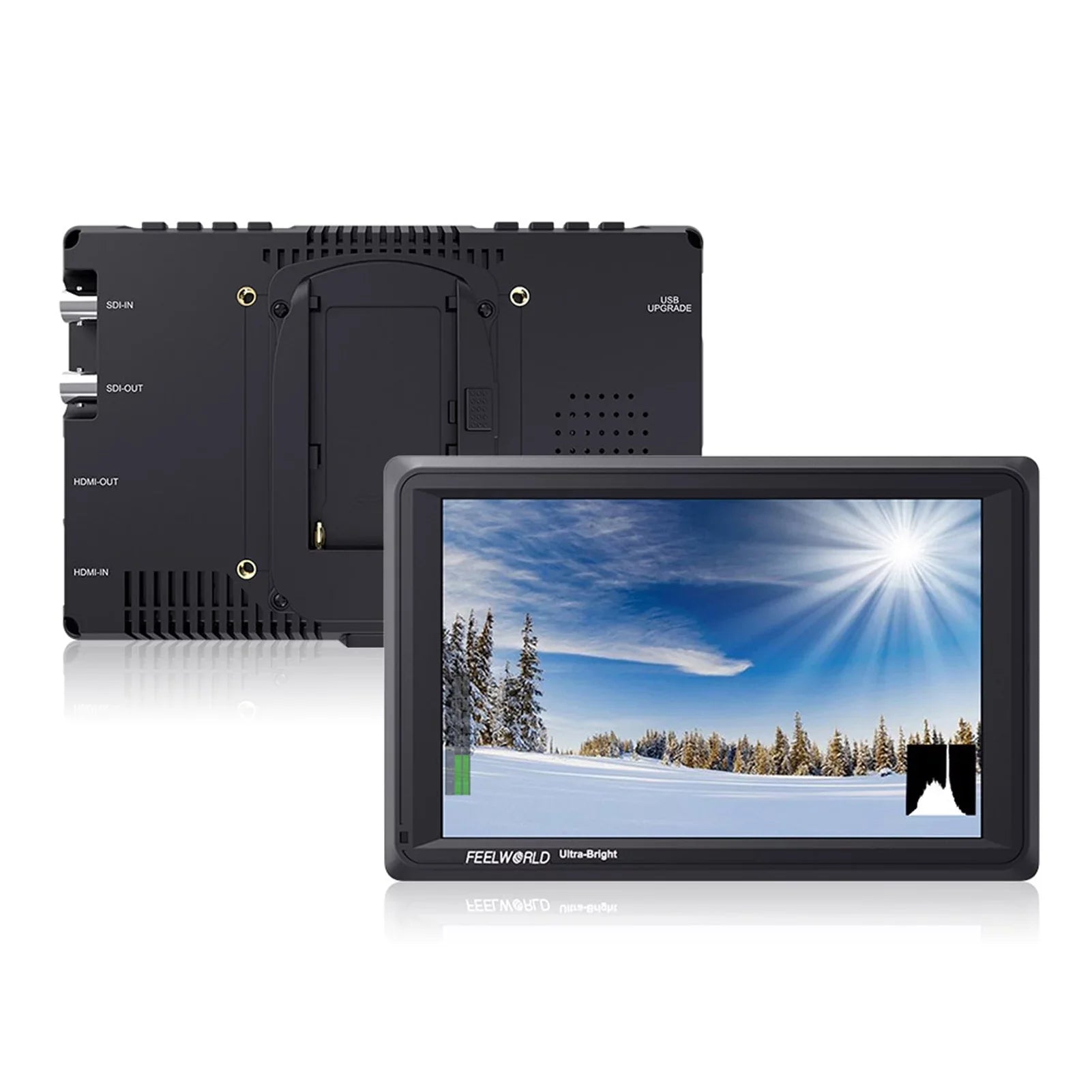 FW279S 7 Inch 2200nit Ultra Bright Daylight Viewable Field Monitor Thin Design 3G- 4K Input Output 1920*1200  Panel for Outside / Viewable Even in Direct Sunlight