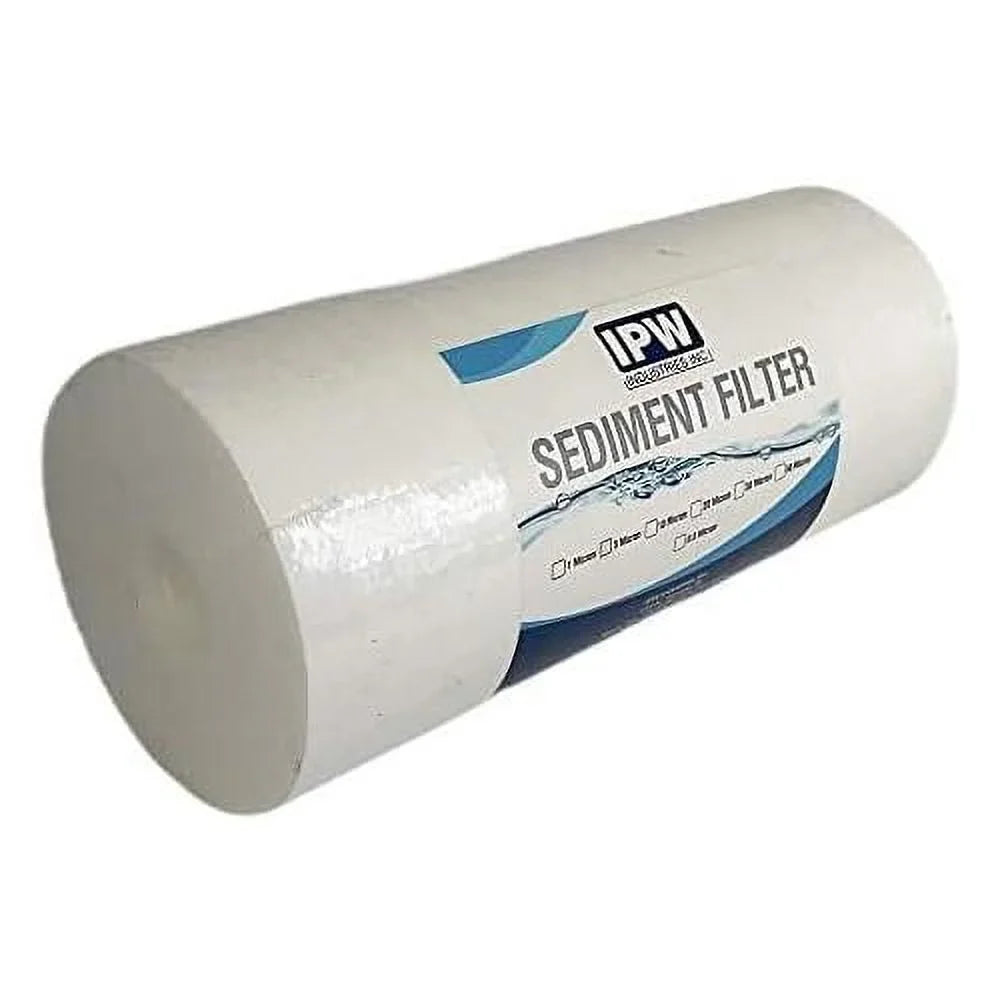 Whole House Sediment Water Filter - 20 Micron Sediment Filter - Full Flow Filter Compatible With Pelican And Other 10" X 45" Filtration Systems (6 Pack Of Filters)