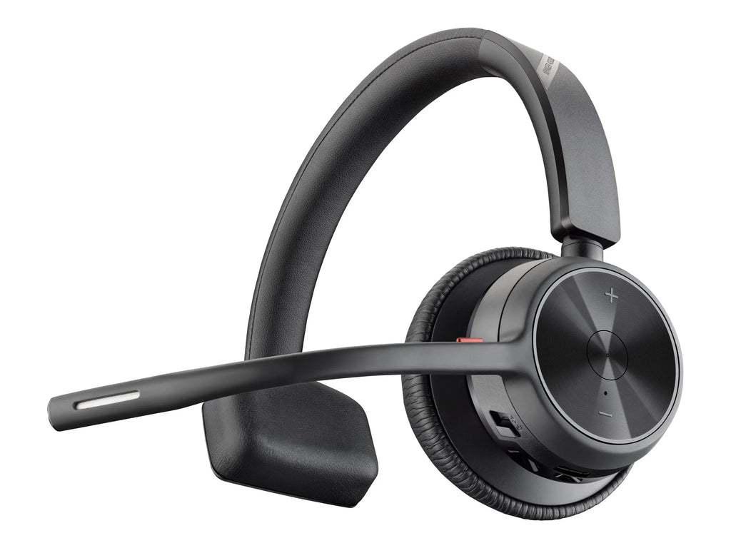 Poly Voyager 4310 -AHeadset + BT700 dongle  - Google Assistant, Siri - Mono -  Type A - Wired/Wireless - Bluetooth - 164 ft - 20 Hz - 20 kHz - On-ear, Over-the-head - Monaural - Supra-aura...