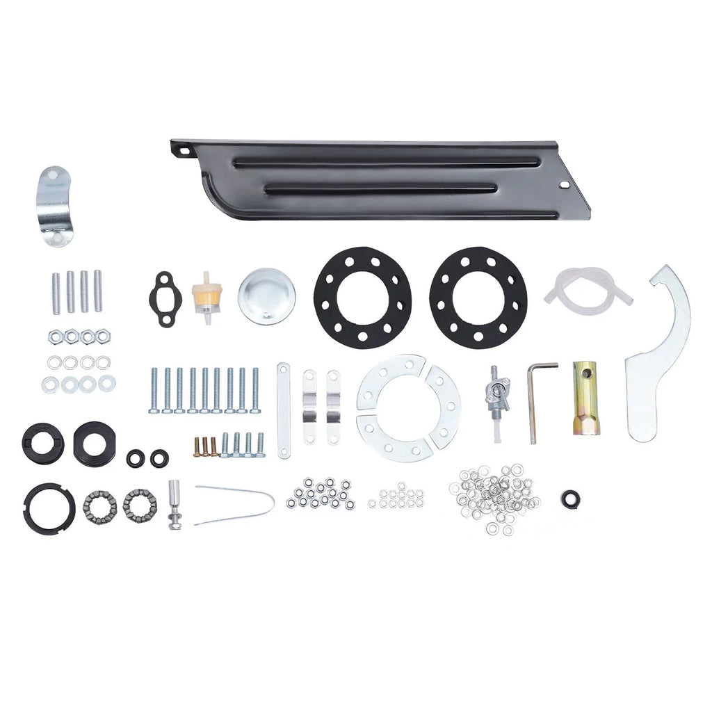 100cc 4 Stroke Bicycle Motor Kit Motorized Bicycle Engine Kit Single Cylinder Petrol Gas Motor Engine Kit, 44 Tooth Chain -156F