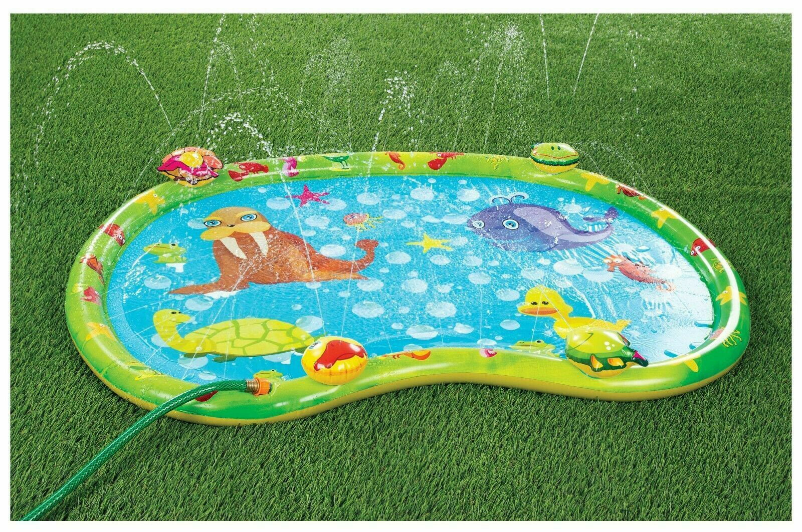 Sprinkler Splash Mat, Kids Pool, Outdoor Lawn Water Toys, Splash Pad, Wading Swimming Pool, Inflatable Splash Sprinkler Pad