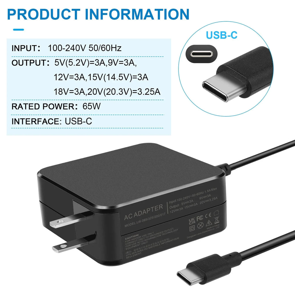 65W  C  Adapter Charger for  L30757-002 L32392-001 L30757-004 L32392-001