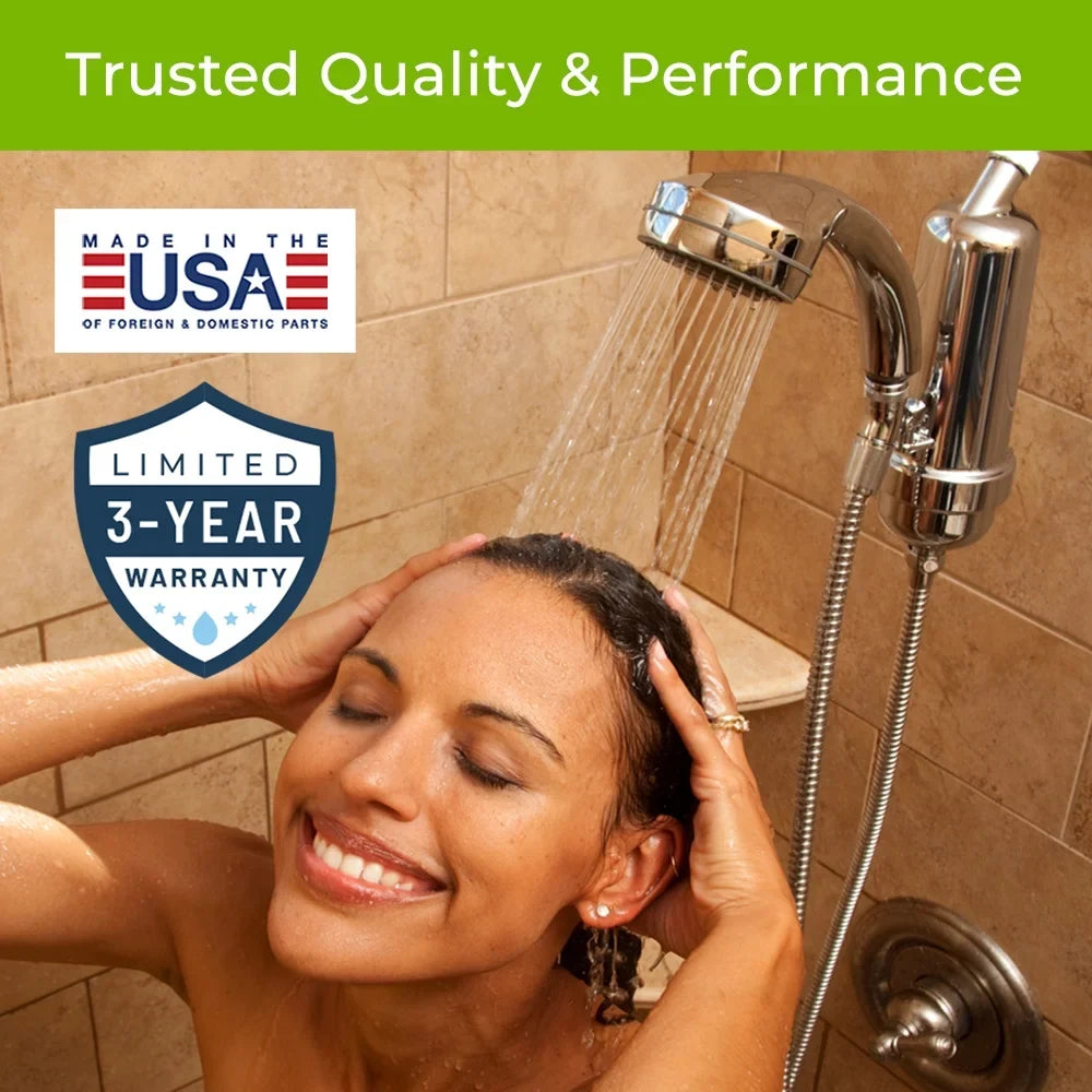 WaterChef Premium Shower Filter System -7C with Deluxe Handheld Wand (Chrome), Certified for 96.6% Chlorine Reduction, 10,000 Gal. Capacity