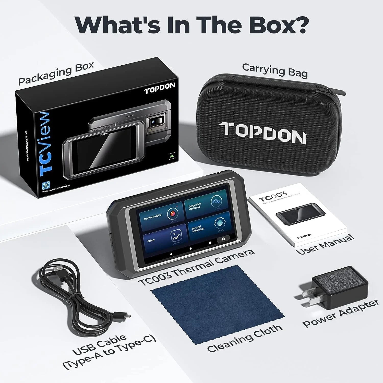 Thermal Imaging Camera  TC003 256x192  High Resolution Dual-Camera, 5" Touch Screen, -4°F~1022°F, Android 11.0