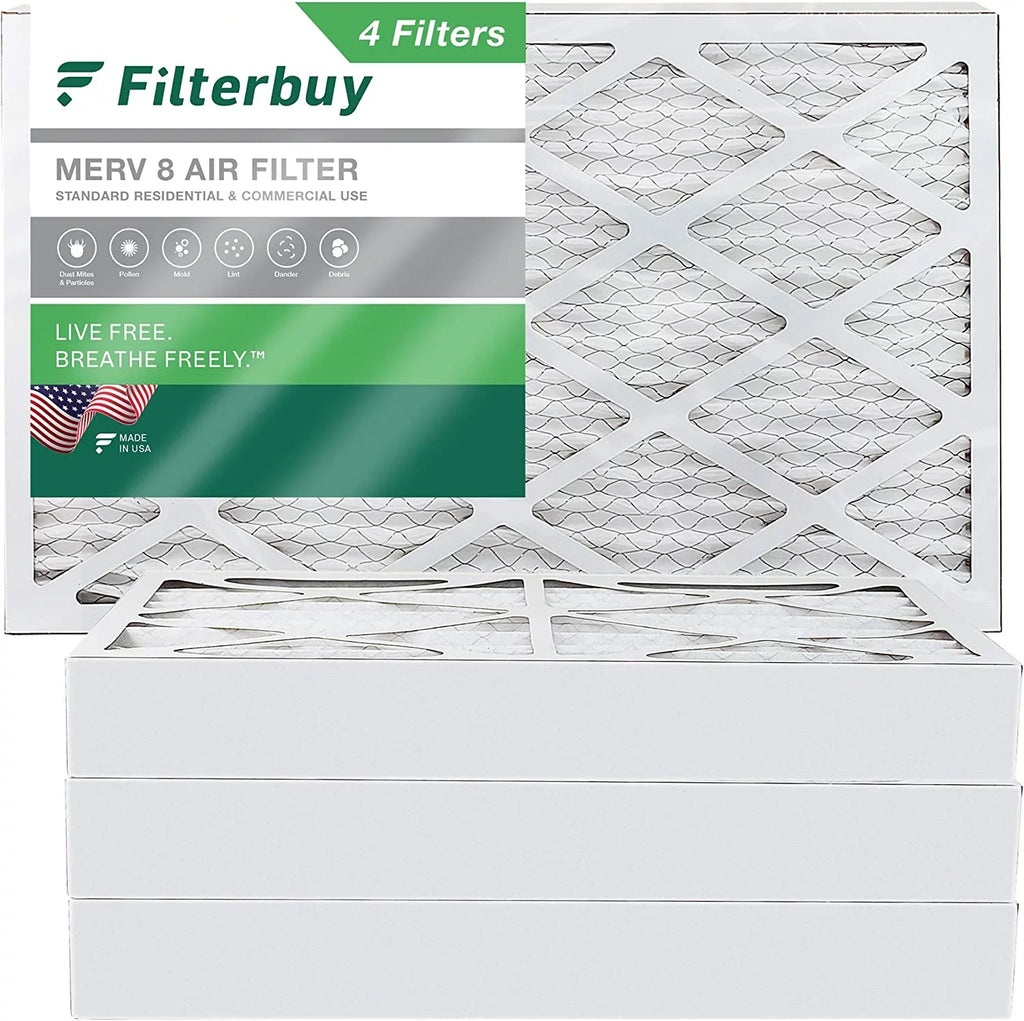 Filterbuy 16x30x4  8 Pleated   Furnace Air Filters (4-Pack)