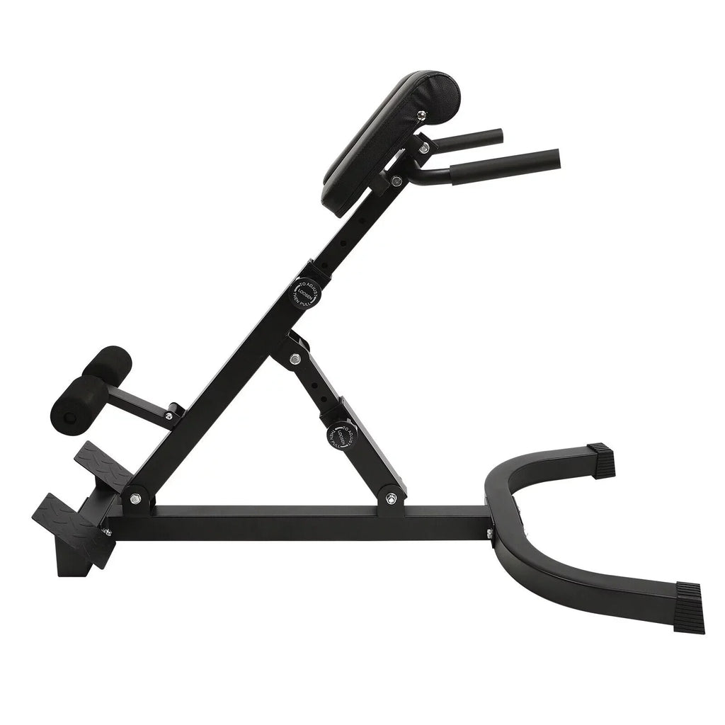 Multi-Functional Bench Roman Chair Back Extension Machine, Adjustable Hyperextension Bench - Hamstring Black 40.55*27.55*44.48 in
