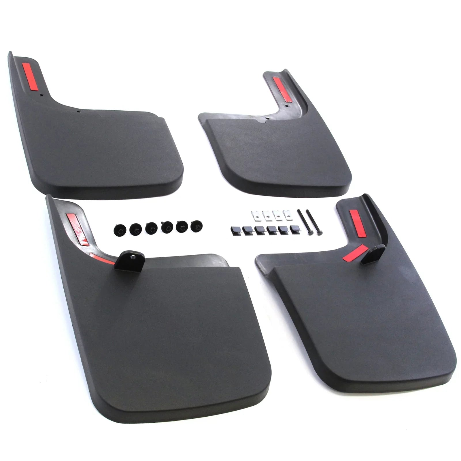 Red Hound Auto Compatible with Ford (2017-2020 F-250 F-350 Super Duty) Mud Flaps Splash Guards Front and Rear Molded 4pc Full Set (for Vehicles with  Fender Flares/Trim)