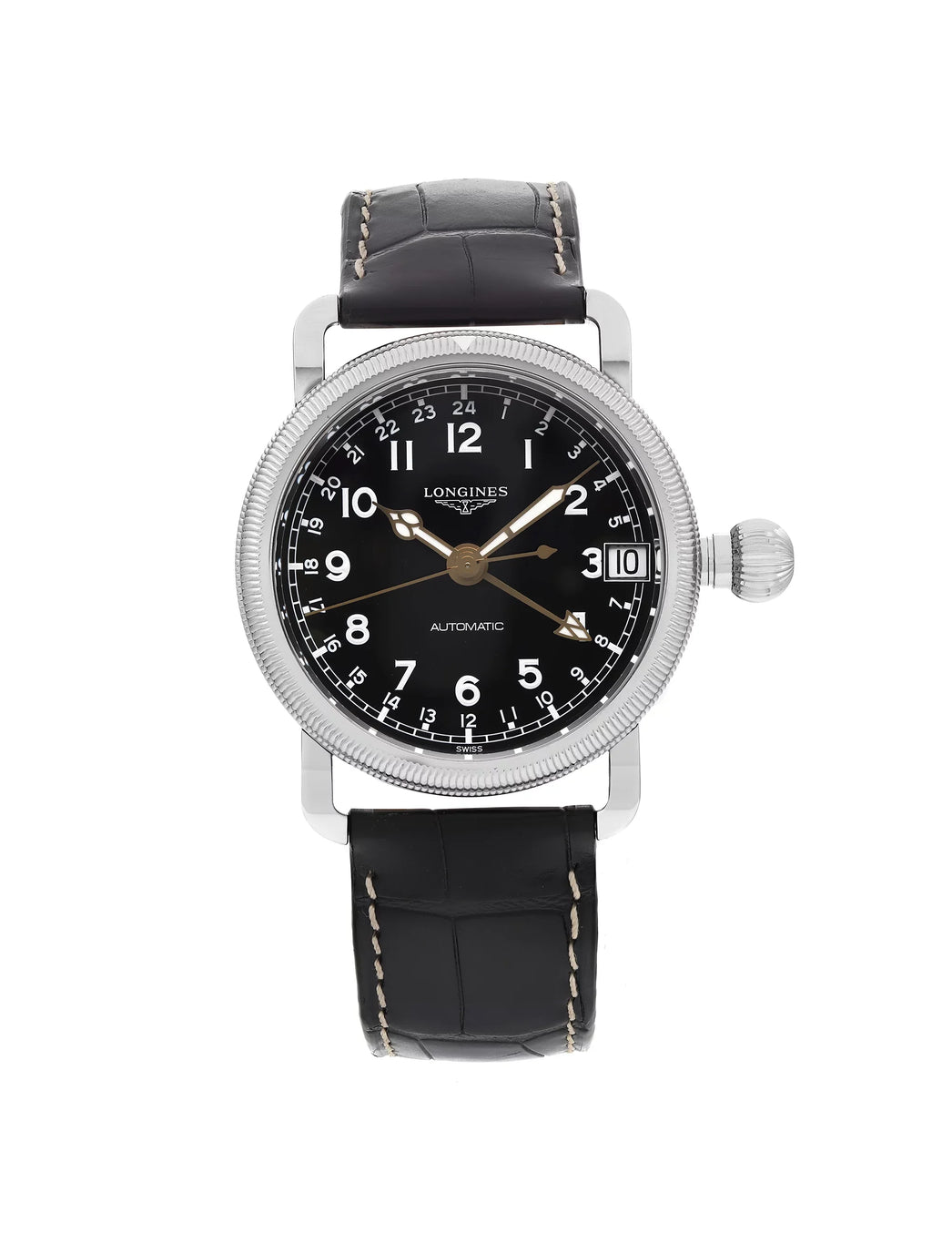 New Longines Heritage Avigation  Steel Black Automatic Watch L2.778.4.53.2