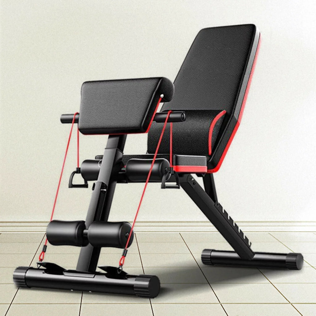 TOOL1SHOoo Foldable Adjustable Weight Bench Incline Decline Exercise for Full Body Workout Home Gym with Fast Folding
