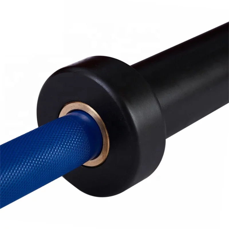 Olympic Bar Solid Chrome Barbell Weights Lifting Power Lifting Blue Hard Chrome Barbells