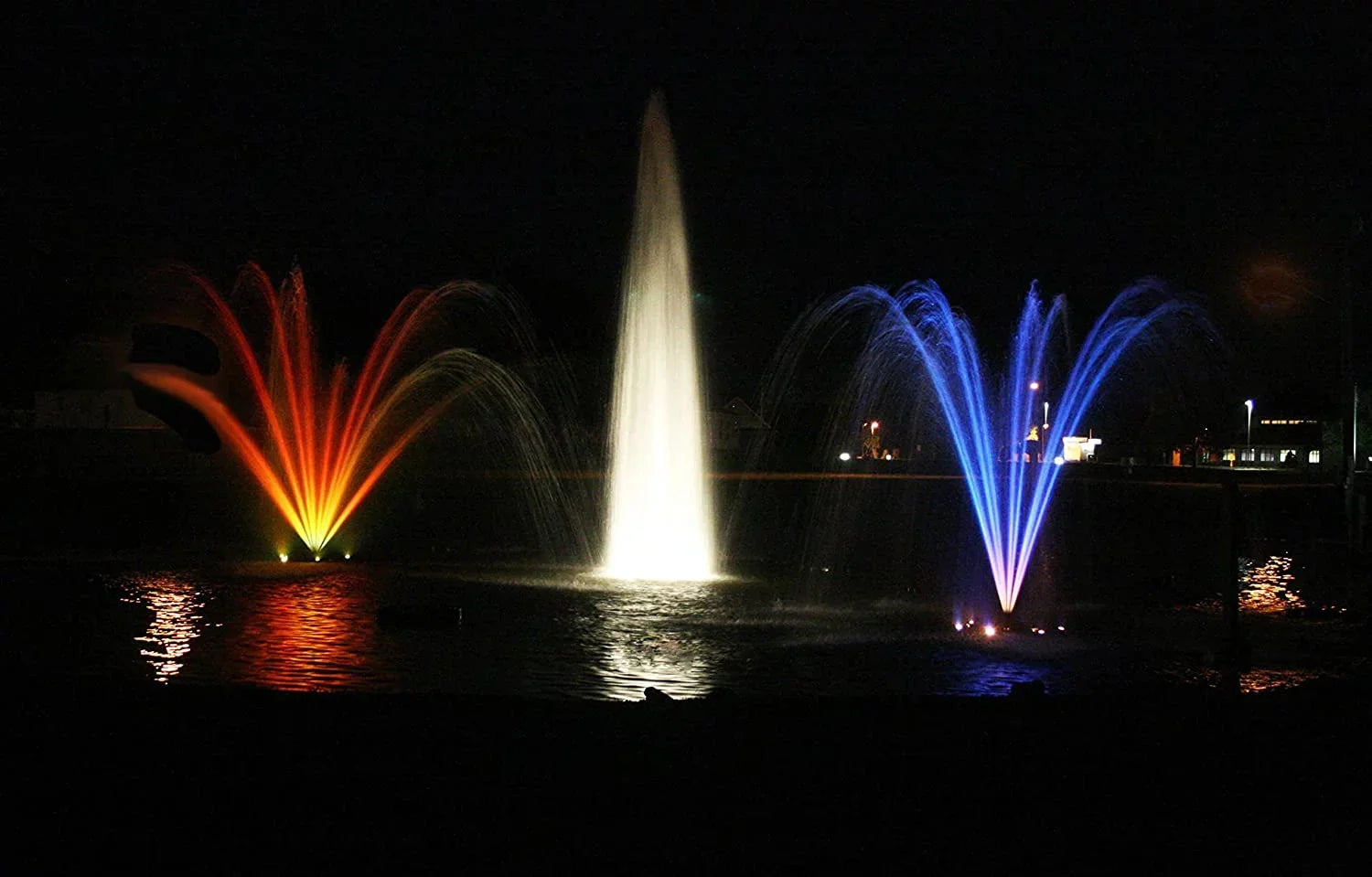1hp Decorative Fountain, 50 foot cord, 120 volt with LED3C11-050 Light Kit