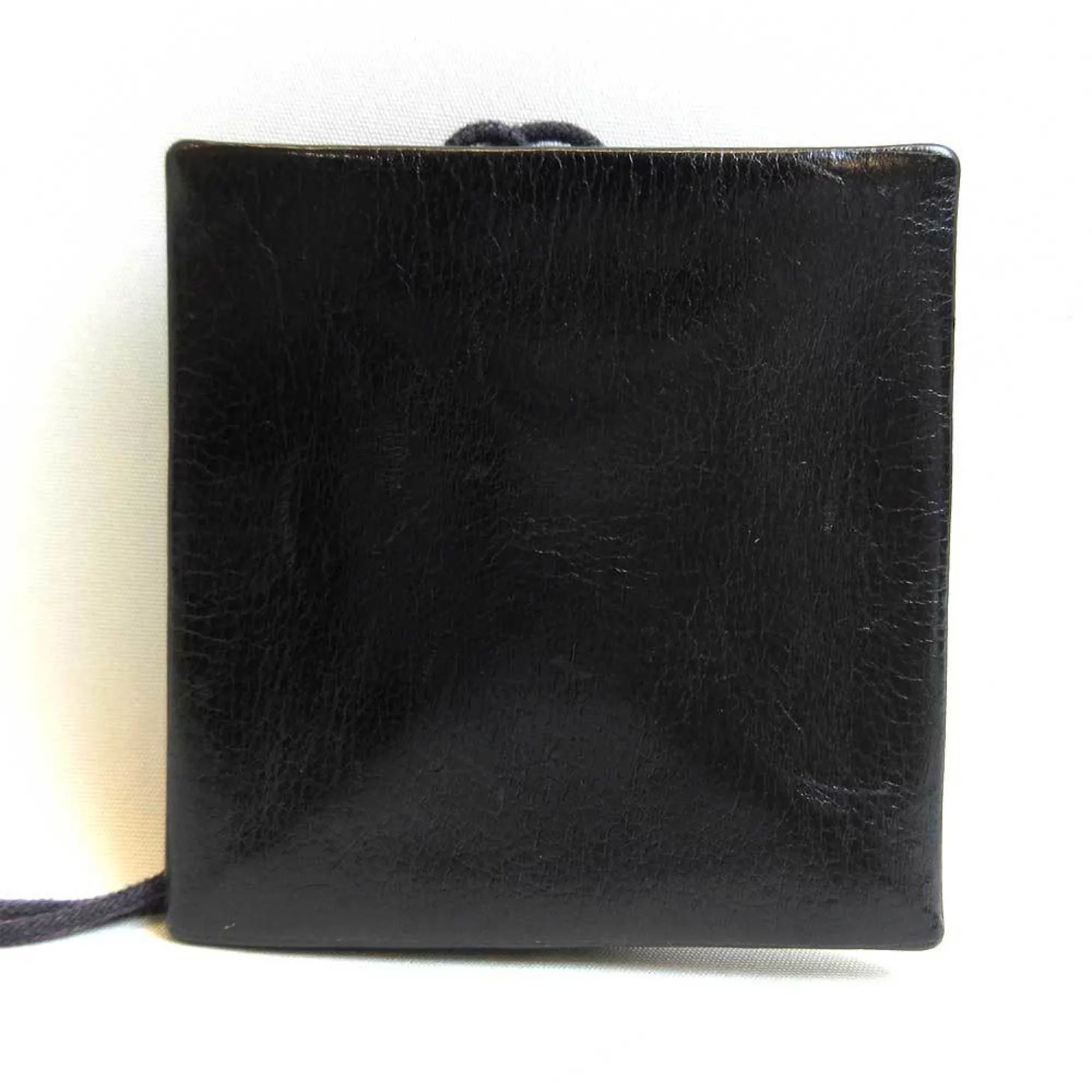 Pre-Owned Hermes Veril Belil Black Coin Purse Square Men's Women's Leather (Good)