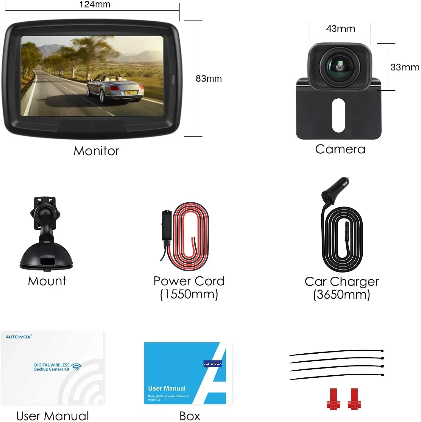 Wireless Backup Camera for Trucks, Waterproof Reversing Camera Easy Installation, Vehicle Digital BackUp Camera System Wireless Rear View Camera for Trailer
