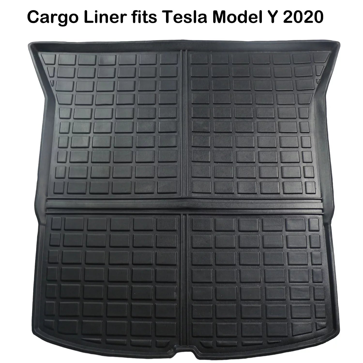 Cargo Liner Fit 2020 Tesla Model Y 7-Seat All Weather Rear Trunk Cover Cargo Tray Floor Mat for Tesla Model Y 2020  Accessory , Black