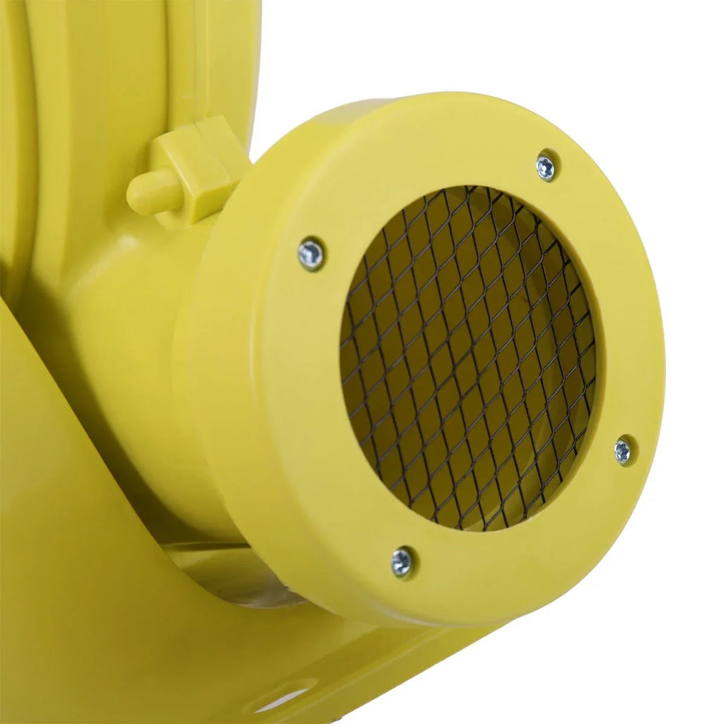 Outdoor Indoor Air Blower, Pump Fan for Inflatable Bounce Castle, Water Slides, Safe, Portable - Yellow and Green