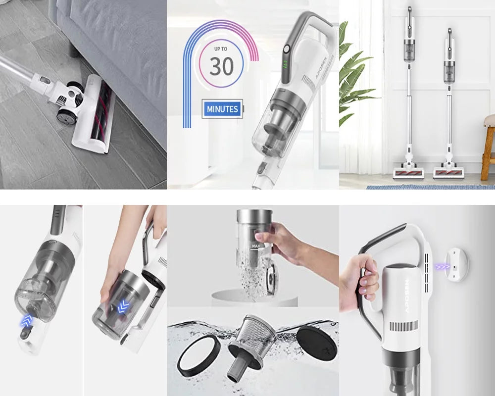 Cordless Vacuum 4-in-1 Lightweight Stick Vacuum Cleaner for Carpet, Hard Floors, Pet Hair - H21