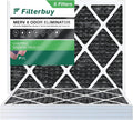 Filterbuy 22x24x1  8 Odor Eliminator Pleated   Furnace Air Filters with Activated Carbon (5-Pack)